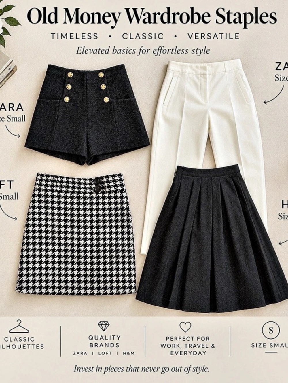 Old money shorts pants skirts SMALL